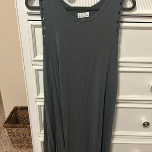 Maurices Charcoal blue Sleeveless Maxi Dress